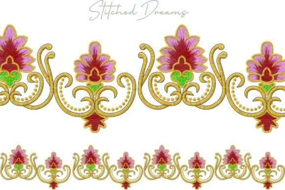 Elegance Embroidery Borders for Holiday Crafts