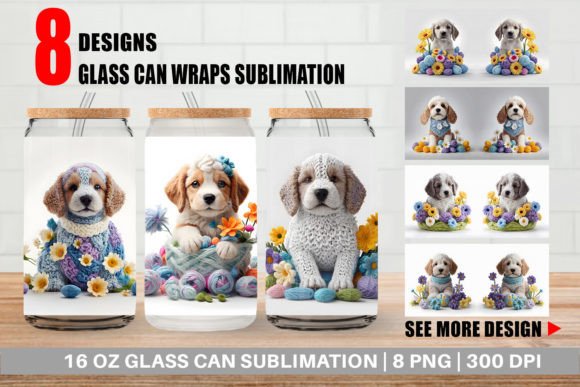 Glass Can Puppy Easter Embroidery Review