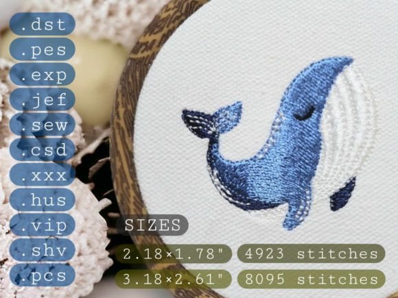 Review: Blue Whale Machine Embroidery Design
