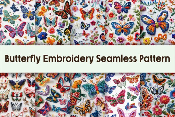 Review: Butterfly Embroidery Seamless Pattern for Boutique Sweatshirts