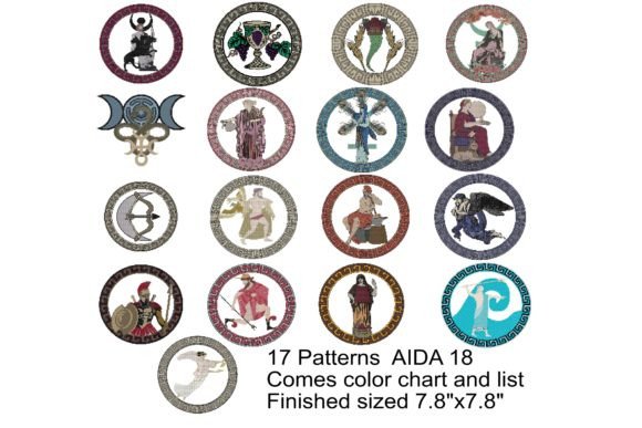 Reviewing 17 Greek Deities Embroidery Patterns for Merch