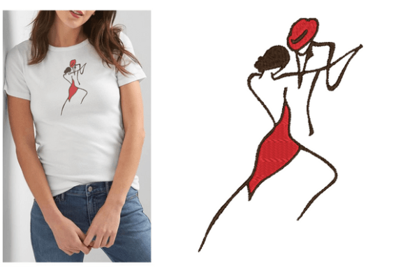 Reviewing Couple Dance Embroidery Designs for Boutique Apparel