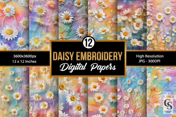 Reviewing Spring Daisy Floral Embroidery Papers for Holiday Shops